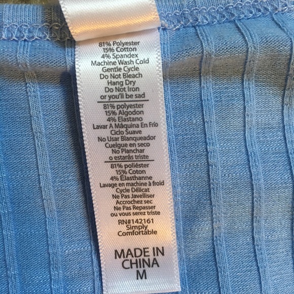 LuLaRoe Long-sleeve Solid Blue Lynnae Top - Picture 5 of 5